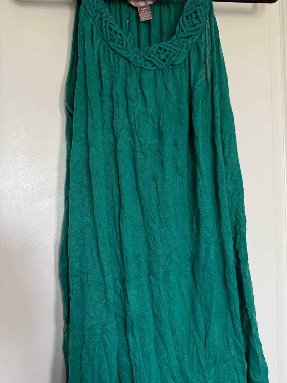 White Stag Teal Green Braided-Waist Maxi Skirt